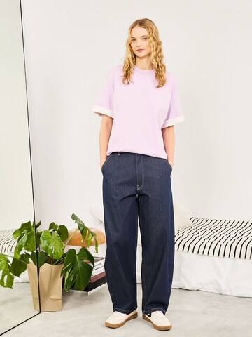 Bershka Oversize póló - lila