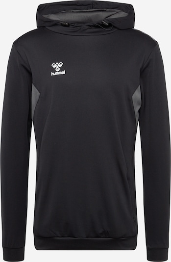 Hummel Sportsweatshirt 'Authentic PL' in de kleur Grijs / Zwart / Wit, Productweergave