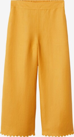 Wide Leg Pantalon 'Almond' MANGO en jaune : devant