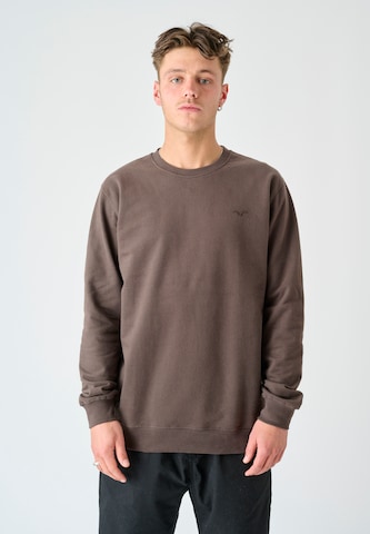 Cleptomanicx Sweatshirt 'Ligull' in Brown: front
