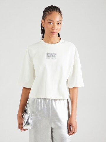 Maglietta di EA7 Emporio Armani in bianco: frontale