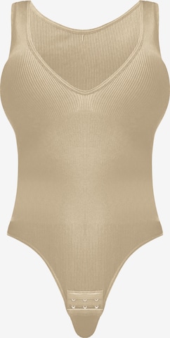MEETWEE Shaping bodysuit in Beige: front