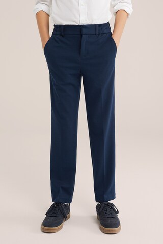 WE Fashion Regularen Hlače | modra barva: sprednja stran