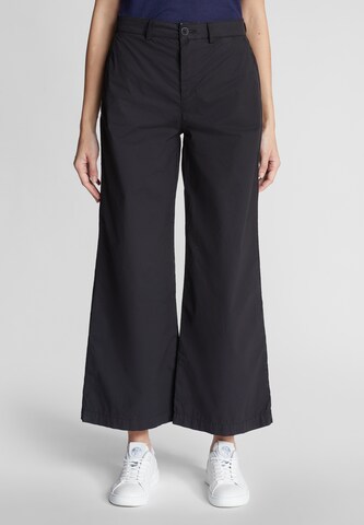 North Sails Wide leg Chino in Zwart: voorkant