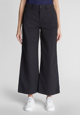 Wide Leg Pantalon chino North Sails en noir : devant