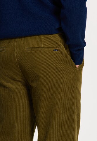 Shiwi Regular Broek 'Alan Corduroy' in Groen