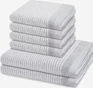 ROSS Towel 'Stripes' in Grey: front