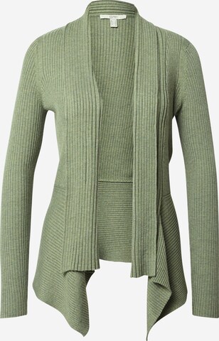 ESPRIT Knit Cardigan in Green: front