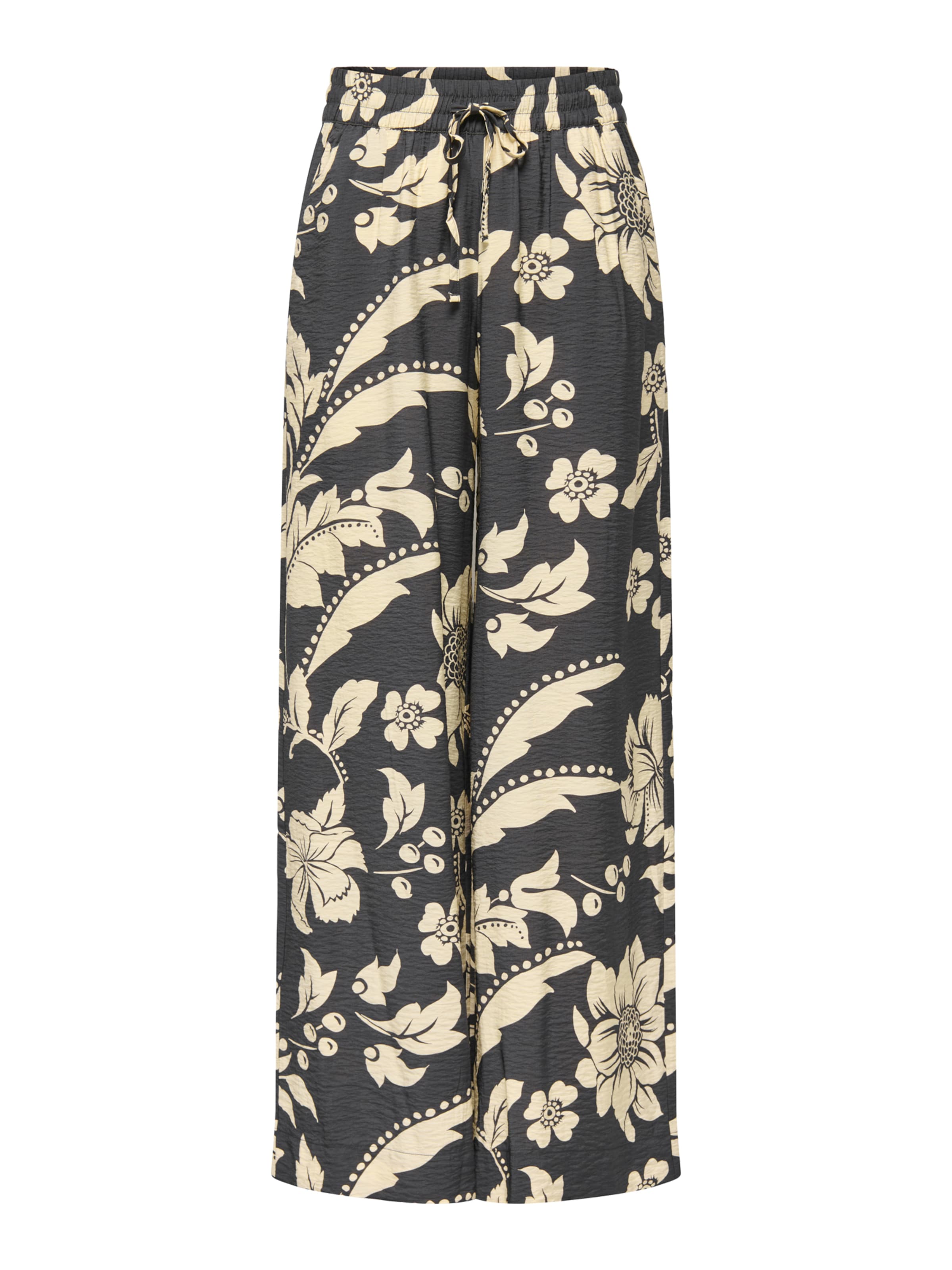 JDY PetiteWide Leg/ Široke nogavice Hlače 'JDYTROYA' - crna boja: prednji dio