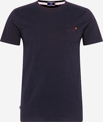 T-Shirt Superdry en noir : devant