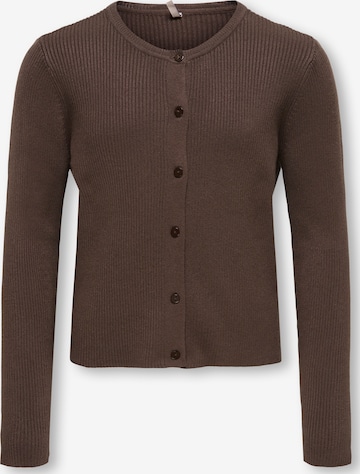 Cardigan 'KOGNatascha' ONLY GIRLS en marron : devant