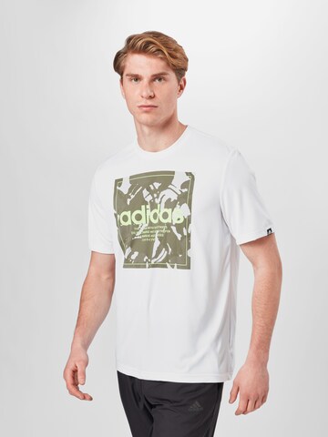 ADIDAS PERFORMANCE Regular Fit Sportshirt in Weiß: predná strana