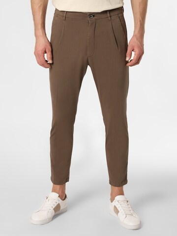 JOOP! Loose fit Pleat-front trousers 'Lead' in Brown: front