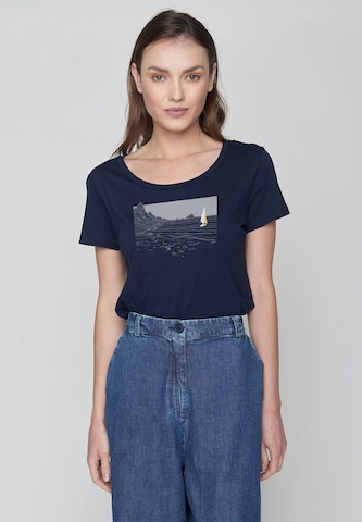 Maglietta ' Nature Set Sail ' di GREENBOMB in blu: frontale