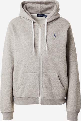 Polo Ralph Lauren Zip-Up Hoodie in Grey: front