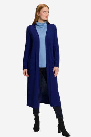 Ulla Popken Gebreid vest in Blauw: voorkant