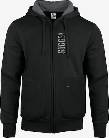 Guggen Mountain Sweatshirt 'Kapuzenpullover 1862 Sweatjacke Pullover' in Zwart: voorkant