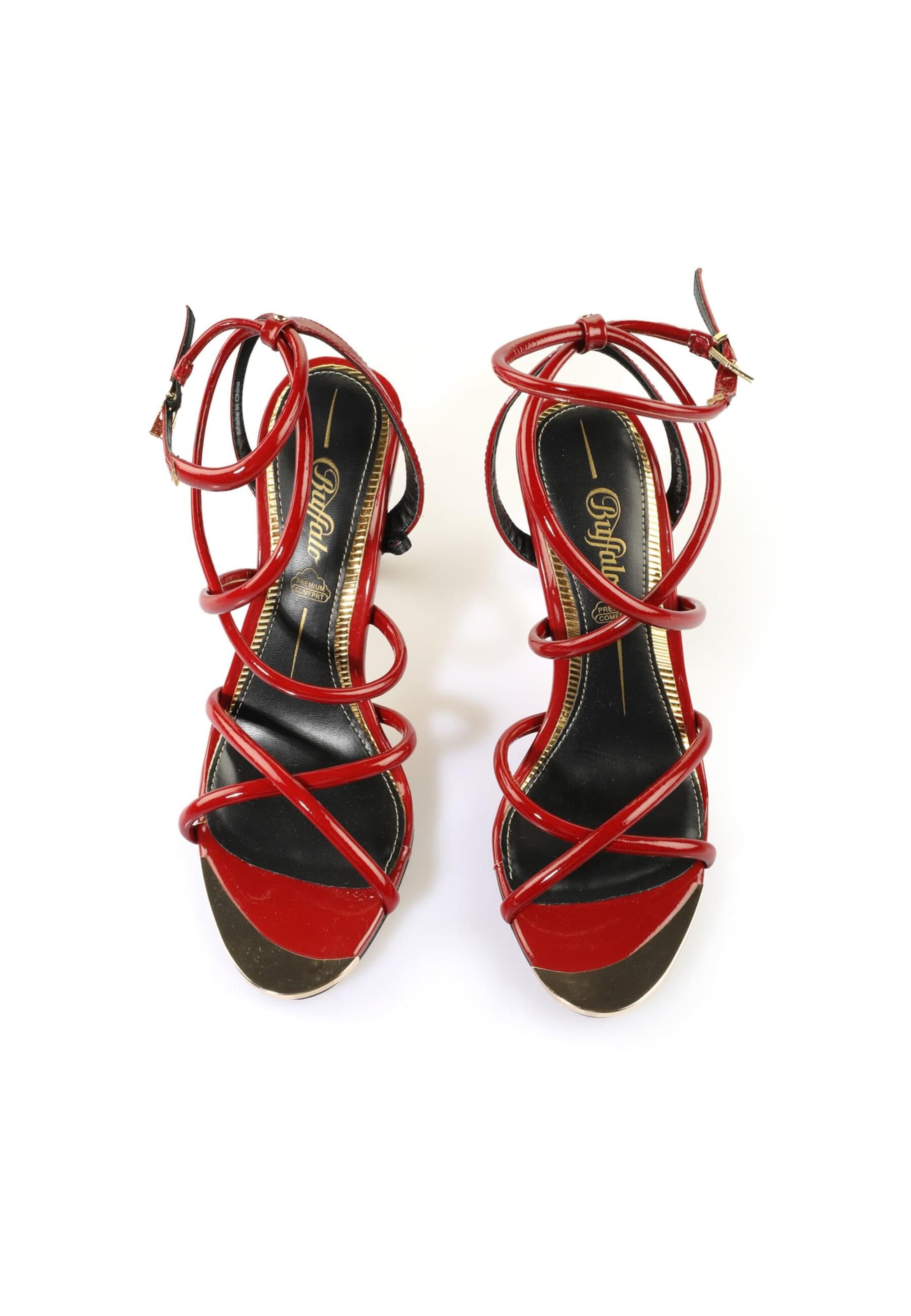 BUFFALO - Sandalias con hebilla en rojo