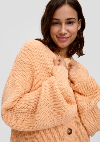 QS Knit Cardigan in Orange