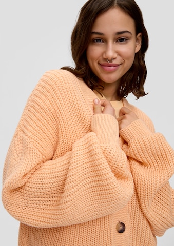 QS Strickjacke in Orange