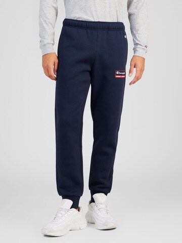 Tapered Pantaloni de la Champion Authentic Athletic Apparel pe albastru: față