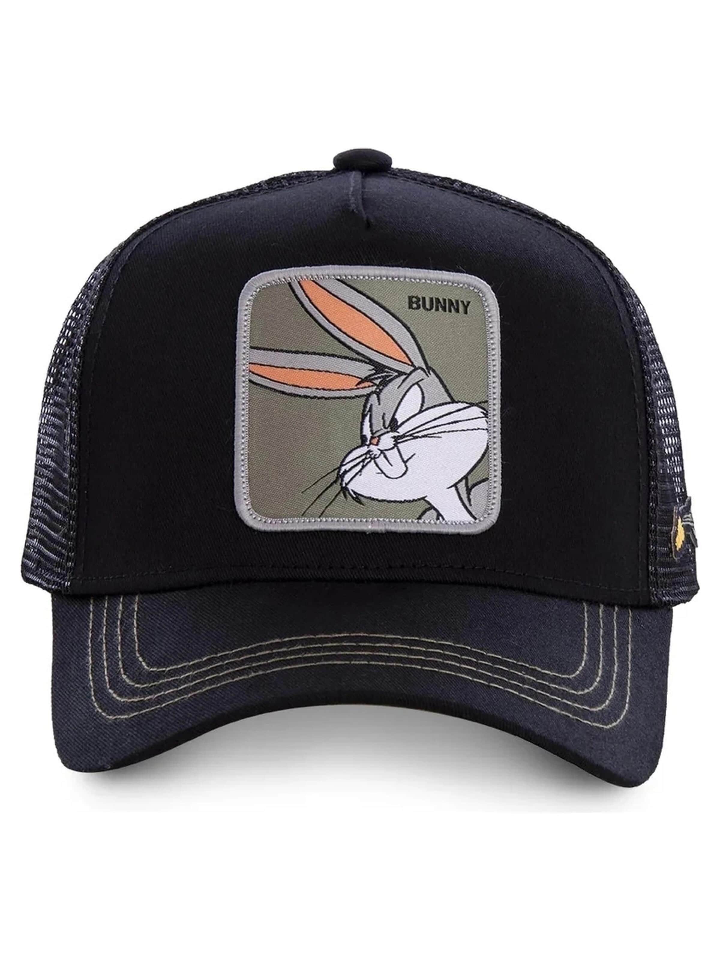 Capslab - Gorra 'Gorra capslabs negra bugs bunny bordado frente visera curva' en negro: frente