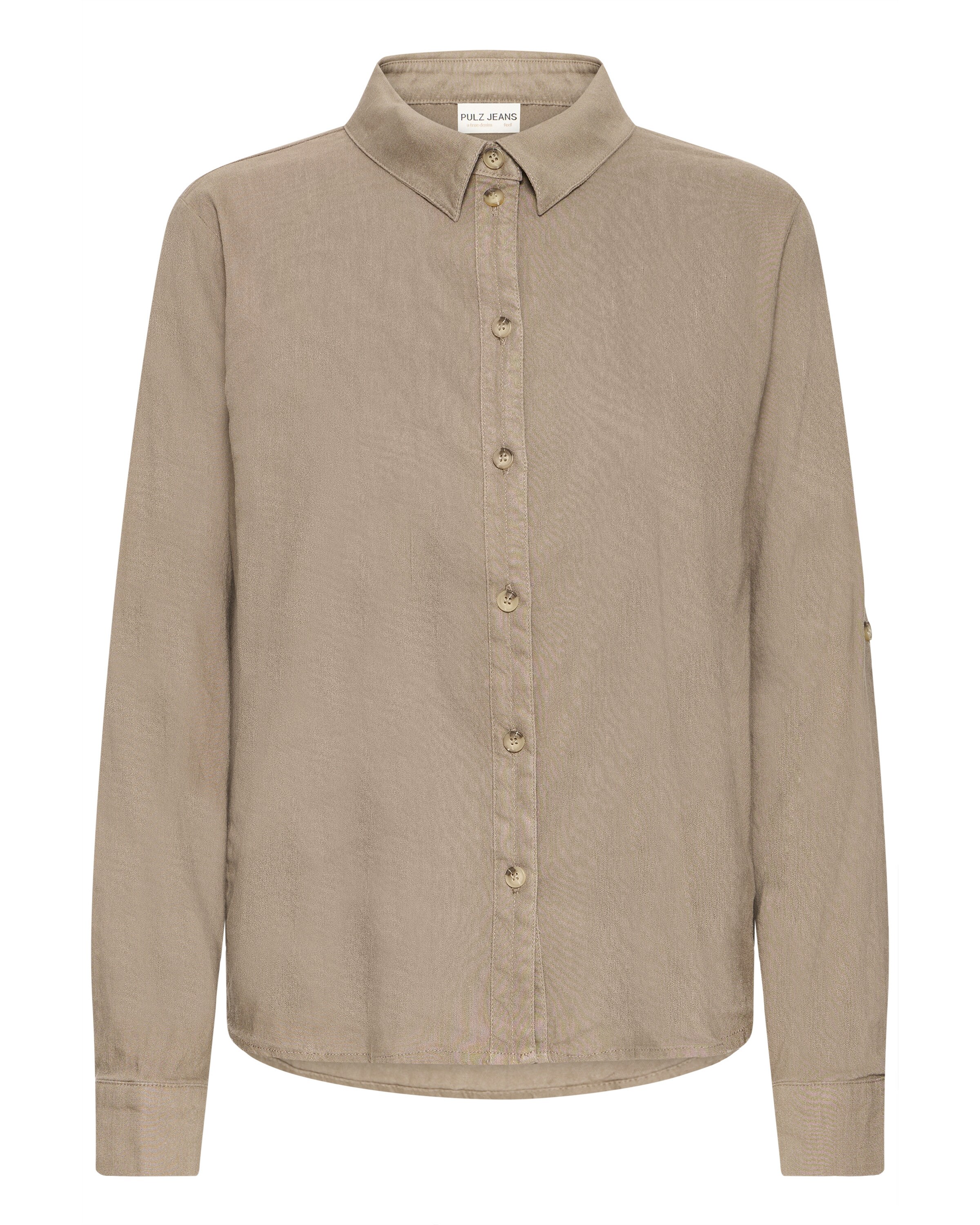 Chemisier 'PZLUCA' Pulz en marron : devant