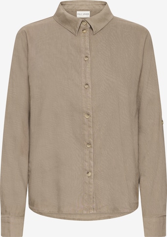 Chemisier 'PZLUCA' Pulz en marron : devant