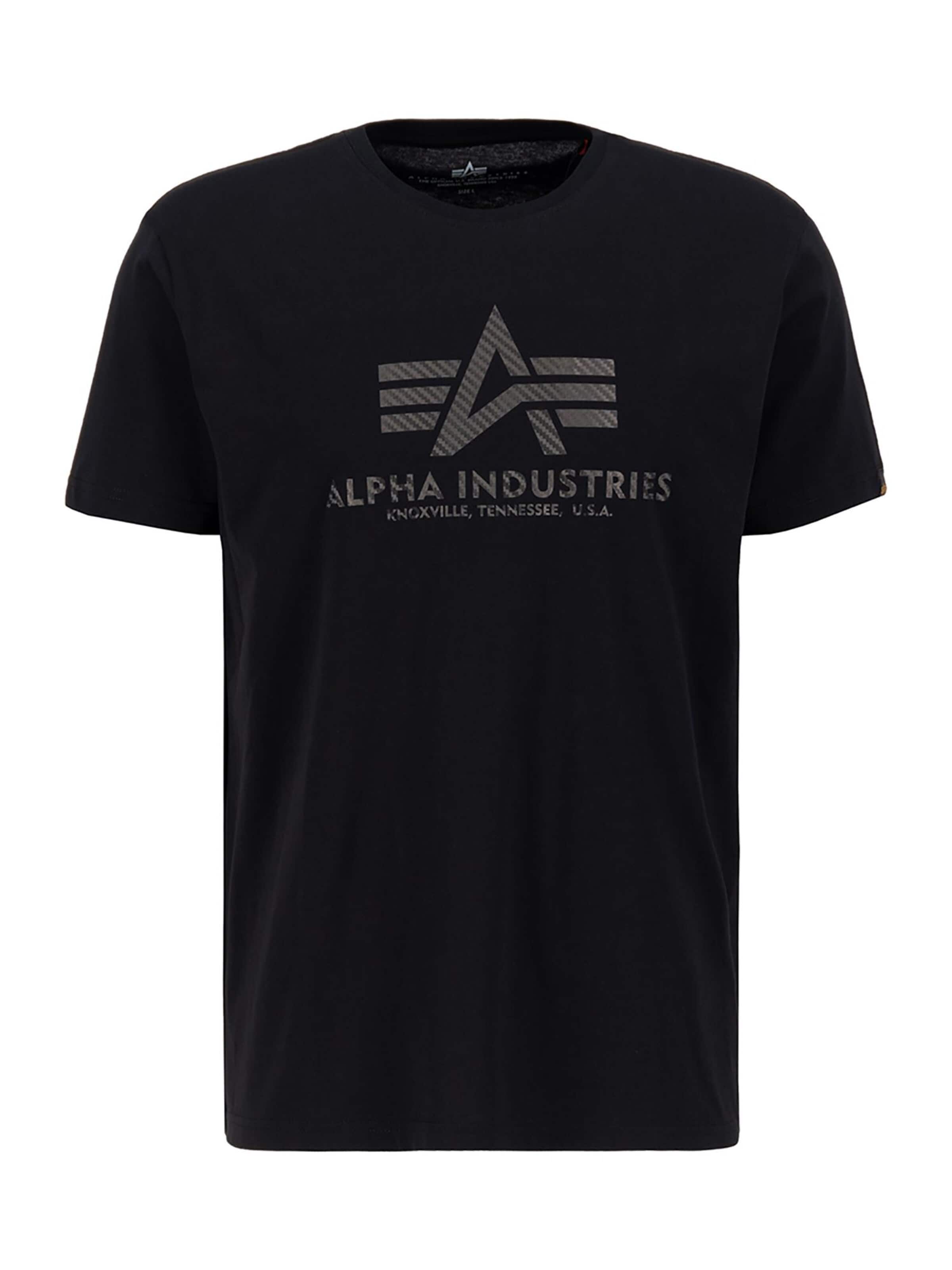 ALPHA INDUSTRIES Paita 'Carbon' värissä musta: etupuoli