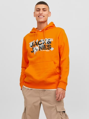 JACK & JONES كنزة رياضية 'DUST' بلون برتقالي: الأمام