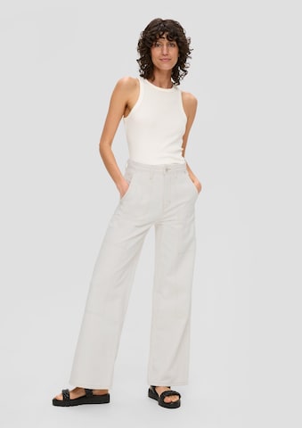 s.Oliver Wide Leg Jeans 'Suri ' in Beige