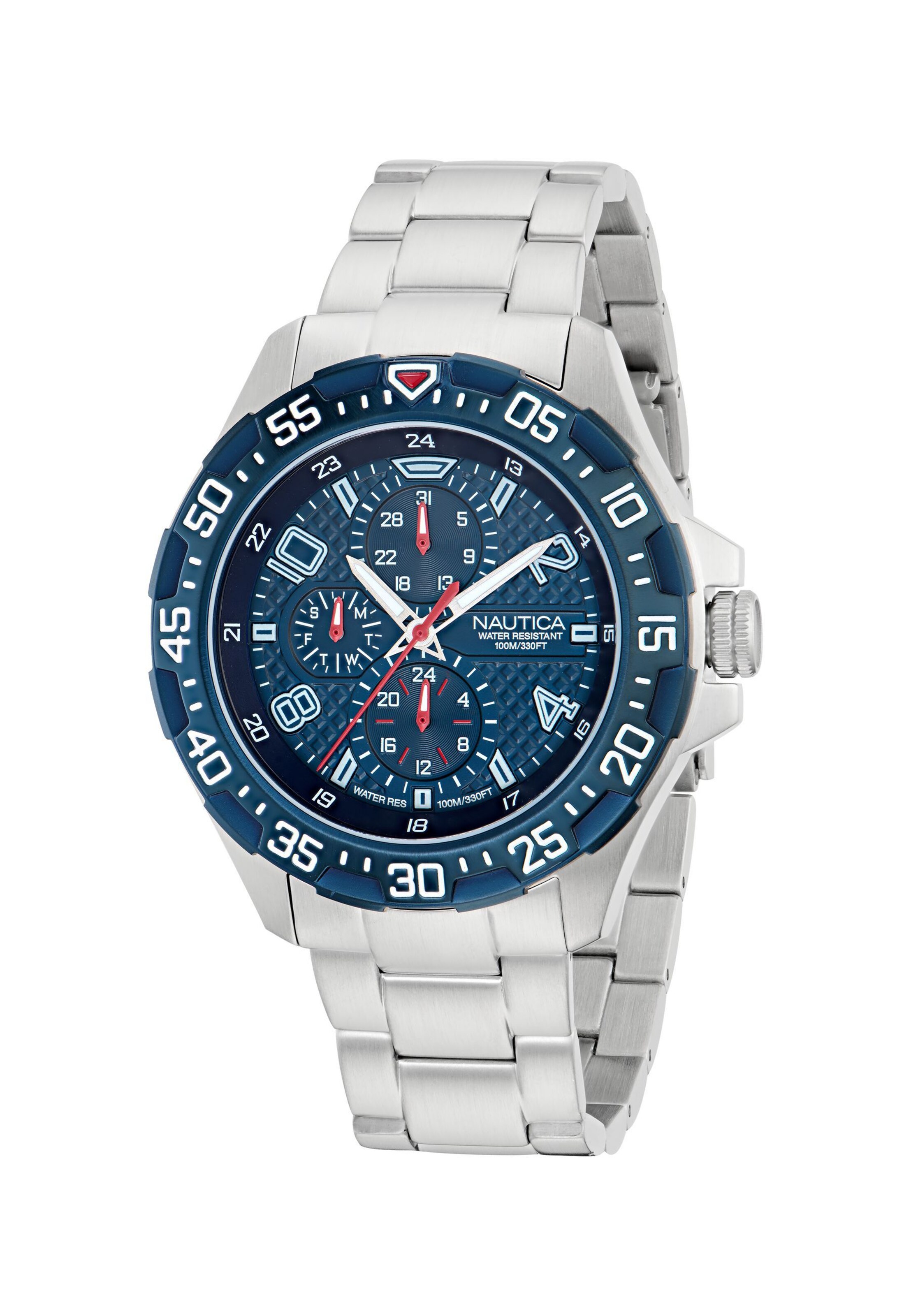 Montre à affichage analogique '  LEEWAY ' NAUTICA en argent : devant