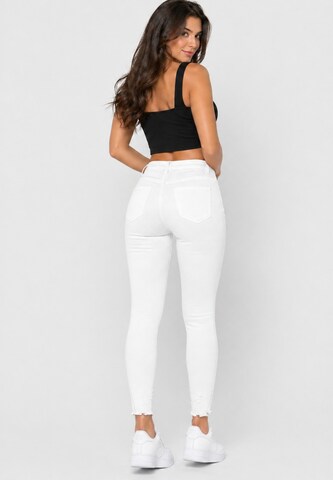 Elara Skinny Jeansy w kolorze biały