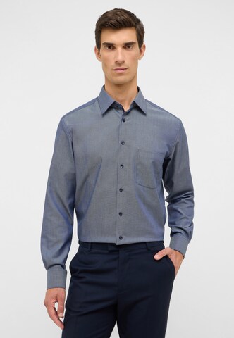 ETERNA Regular fit Overhemd in Blauw: voorkant