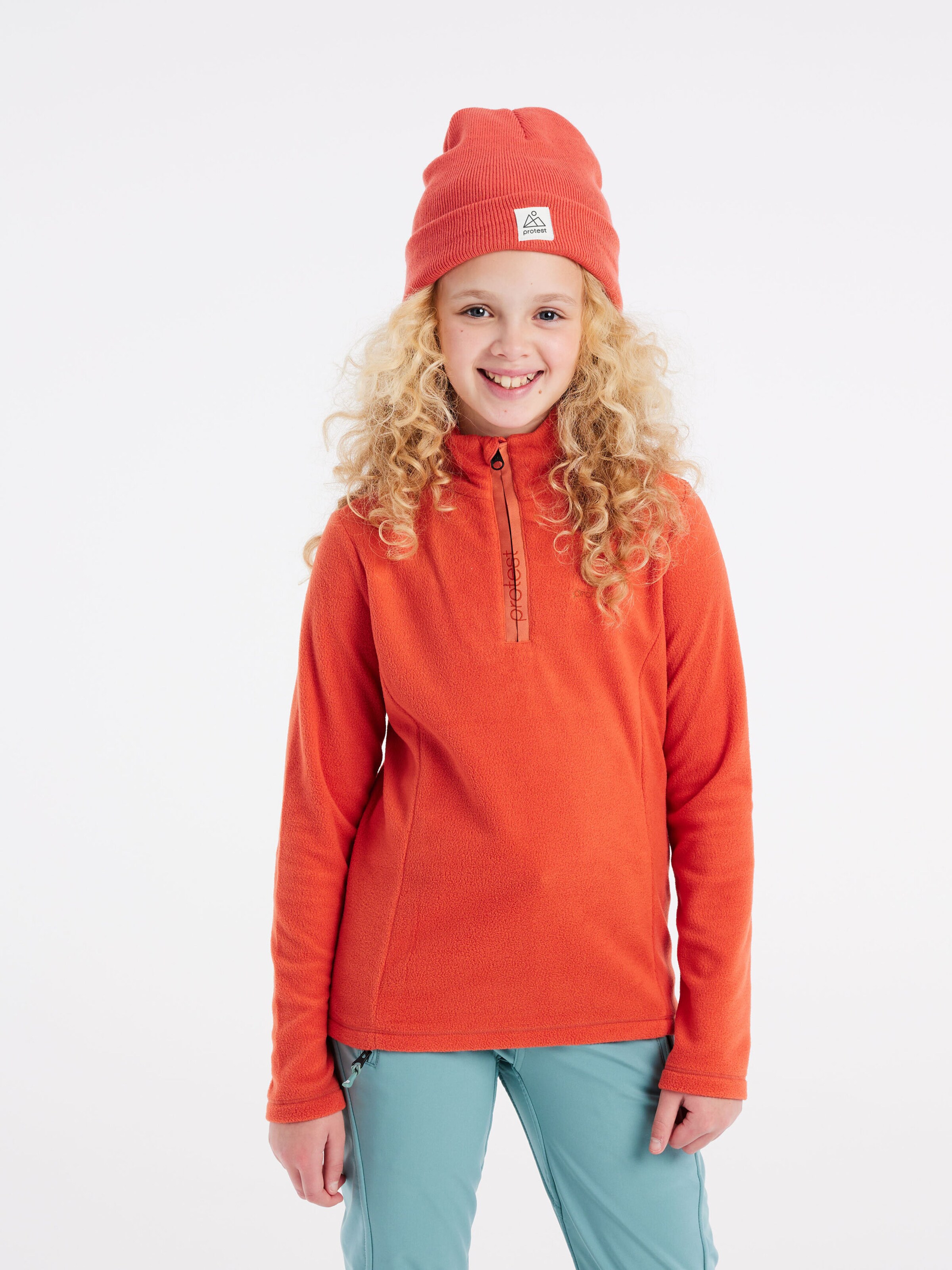 PROTEST Athletic Sweatshirt 'MUTEY JR' in Red: front
