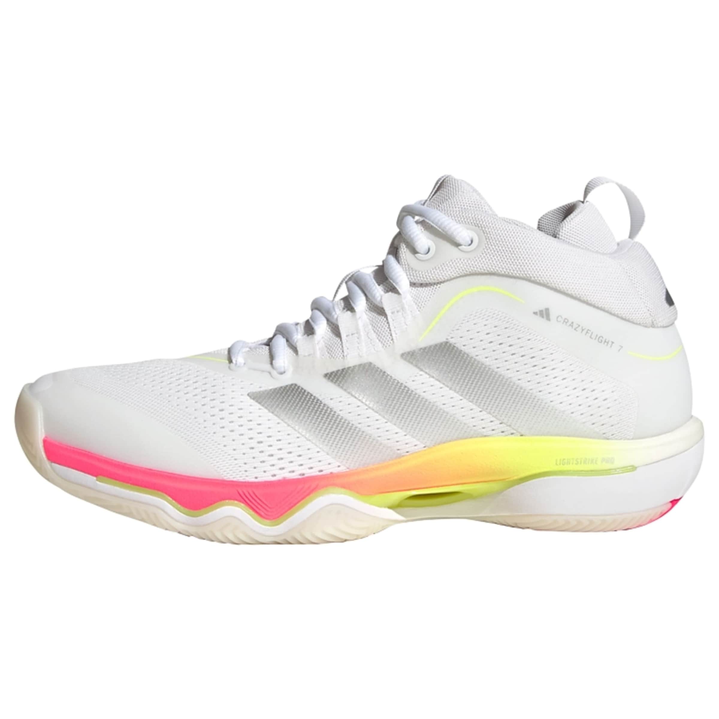 Chaussure de sport 'Crazyflight 7' ADIDAS PERFORMANCE en blanc : devant