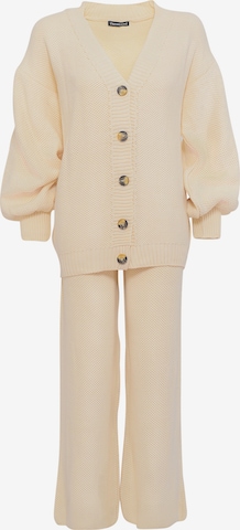 FRESHLIONS Pantsuit 'Miamore' in Beige: front