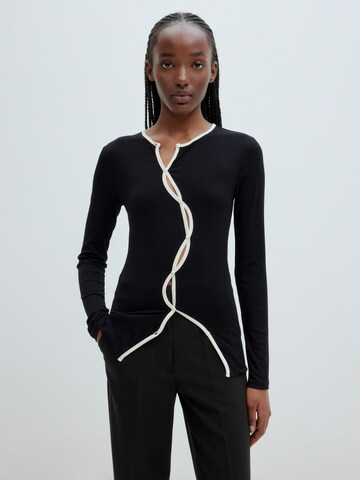 EDITED Shirt 'Yosefine' in Black: front