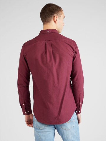 FARAH Slim Fit Hemd 'BREWER' in Rot