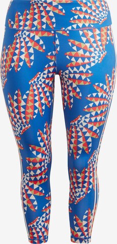 ADIDAS PERFORMANCE Skinny Sportbroek 'FARM Rio ' in Blauw: voorkant