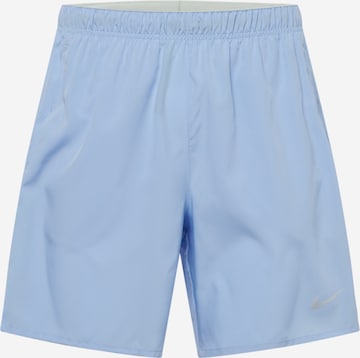 NIKE Workout Pants in Blue: front