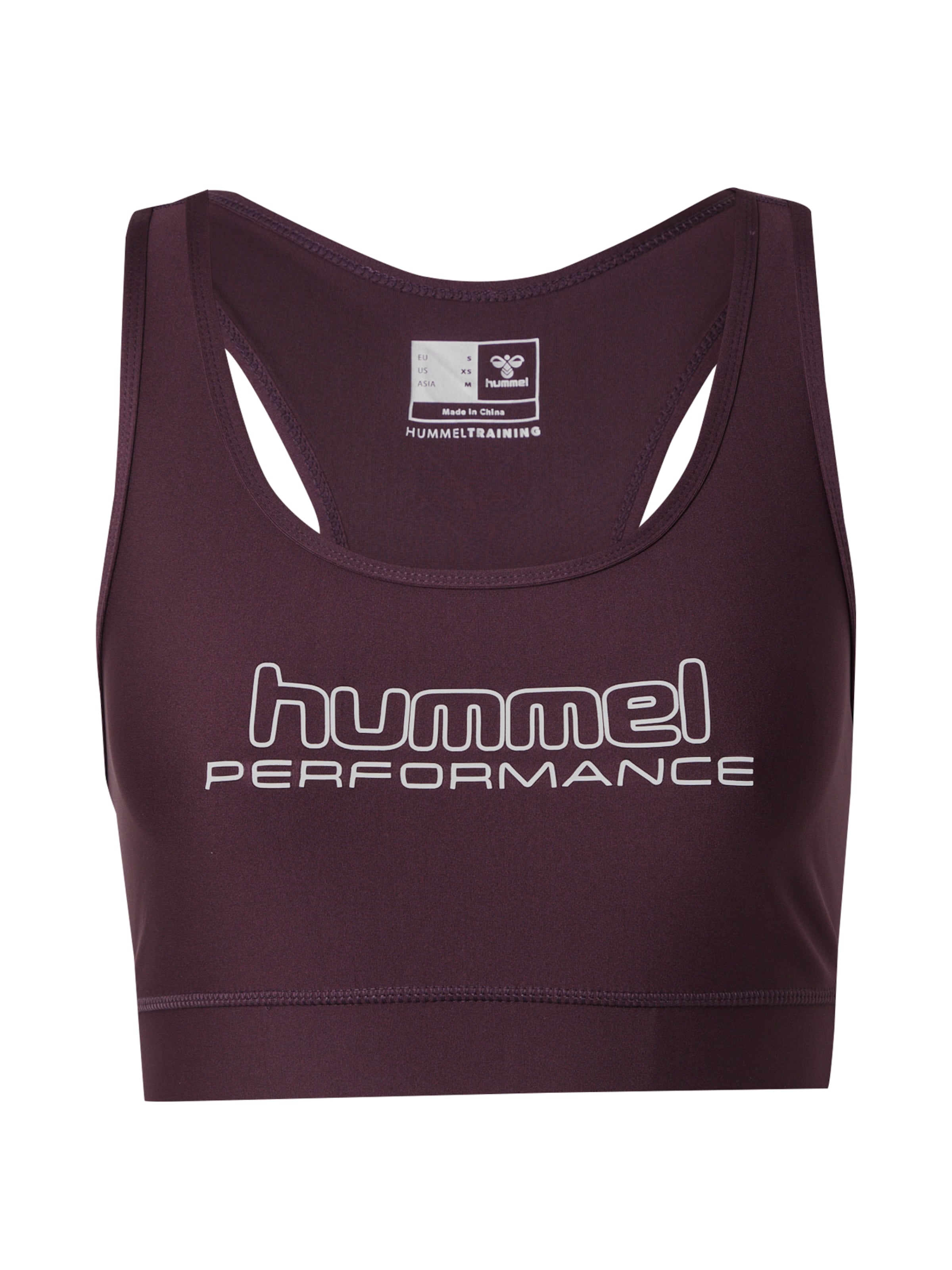 Hummel Bustier Športni nederček 'TE FUNDAMENTAL' | vijolična barva: sprednja stran