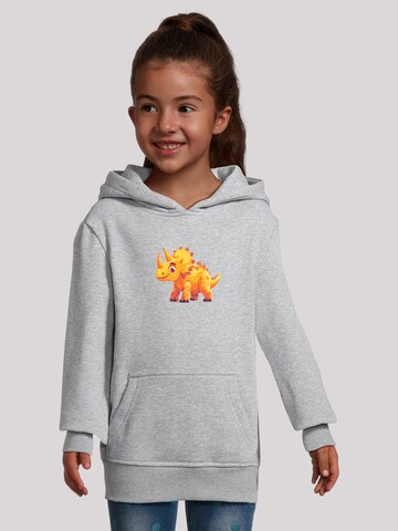 Sweat-shirt 'Süßer Triceratops Dinosaurier' F4NT4STIC en gris : devant
