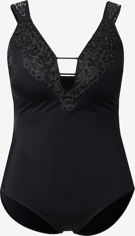Ulla Popken Swimsuit in Black: front