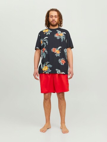 Jack & Jones Plus Badeshorts i rød