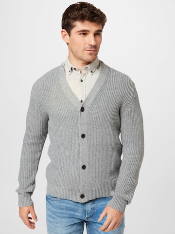 SELECTED HOMME Knit Cardigan 'Utah' in Grey: front