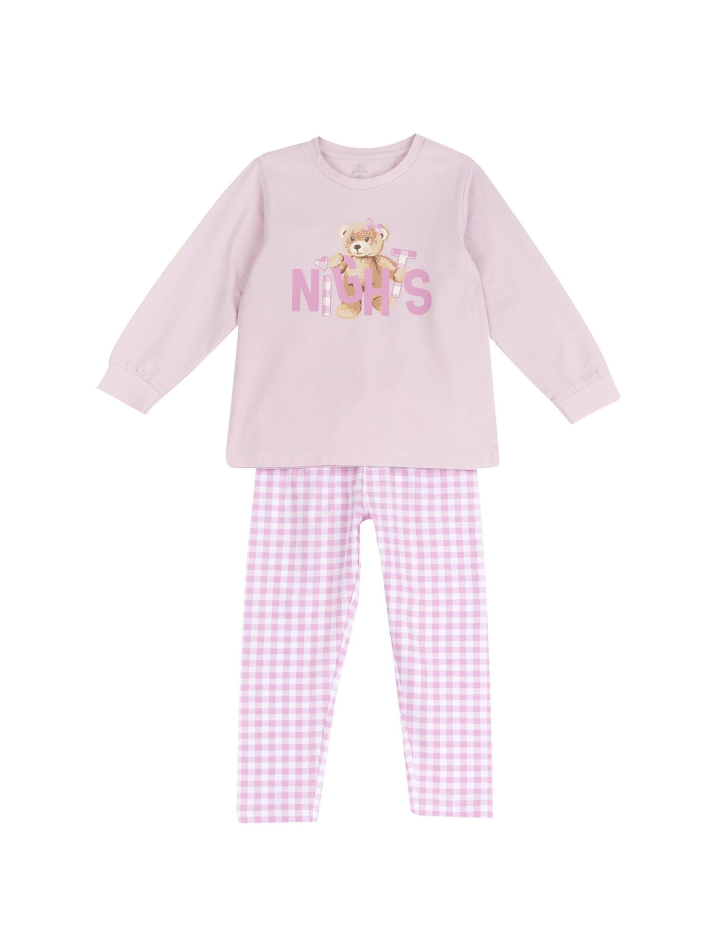 Chicco Piżama w kolorze różowy: przód