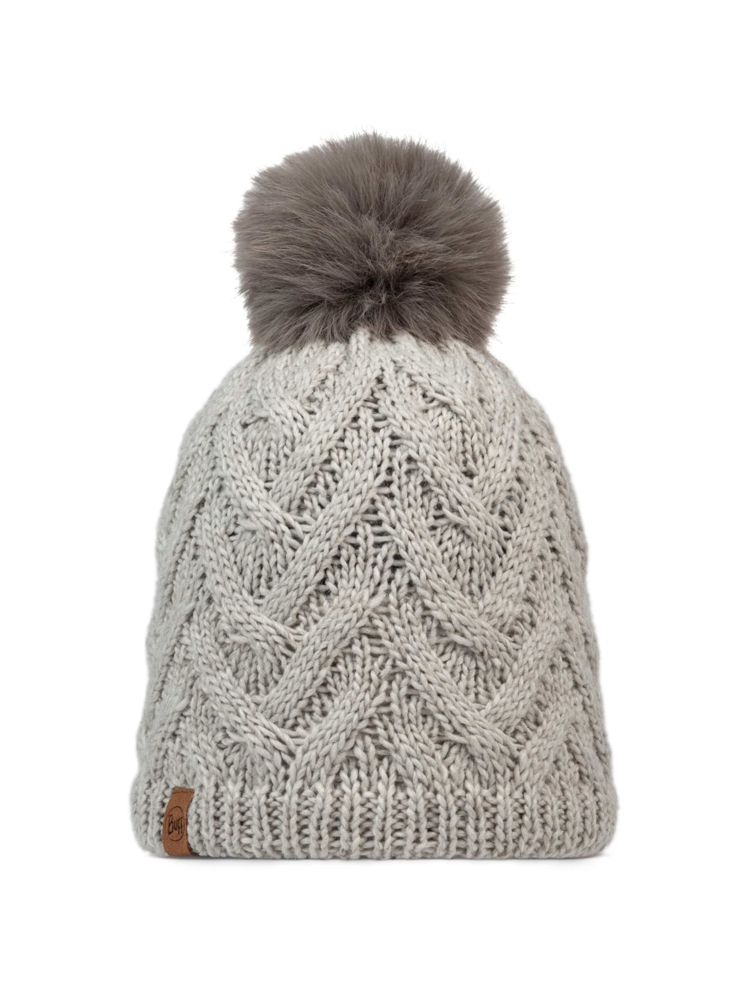 Bonnet 'Buff Knitted Fleece Caryn Beanie' BUFF en gris : devant