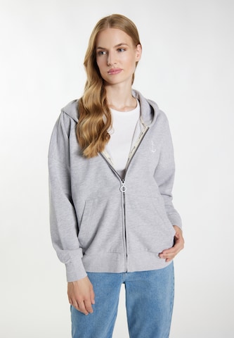 DreiMaster Maritim Sweat jacket 'Kilata' in Grey: front