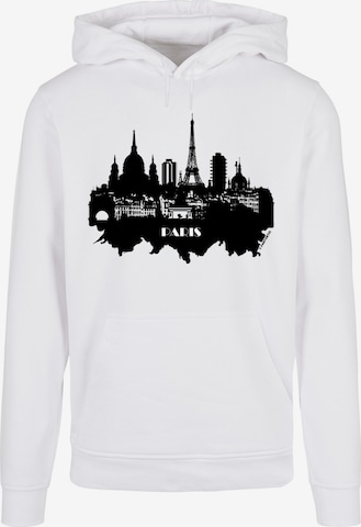 F4NT4STIC Sweatshirt 'Paris skyline' in Wit: voorkant